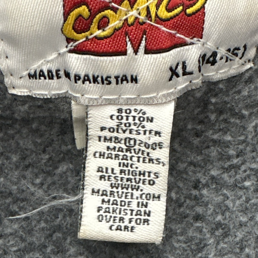 VTG Marvel Comics Wolverine Fleece Hoodie Size Youth XL (14-15)‎ Black Y2K Retro - Picture 7 of 13